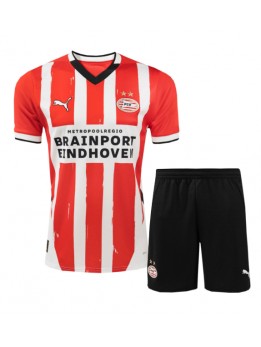 PSV Eindhoven Replika Hemmakläder Barn 2024-25 Kortärmad (+ byxor)